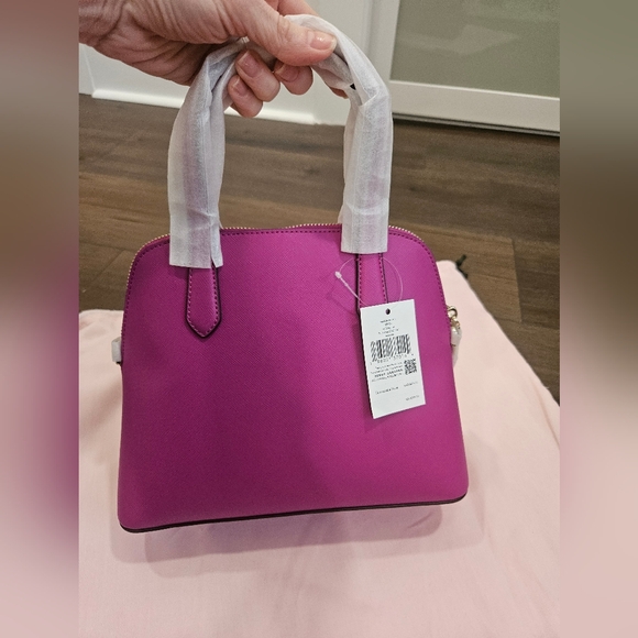 SOLD🔥NWT Kate Spade Schuyler Medium Baja Rose PVC Domed Satchel - Picture 6 of 14